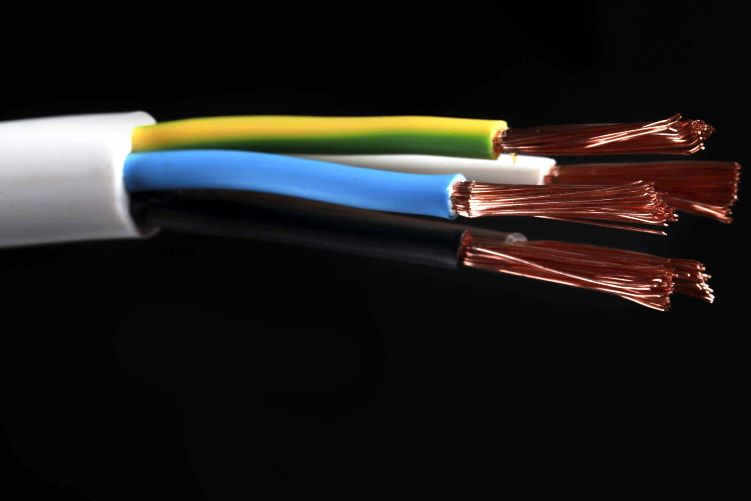 multi-coloured cables